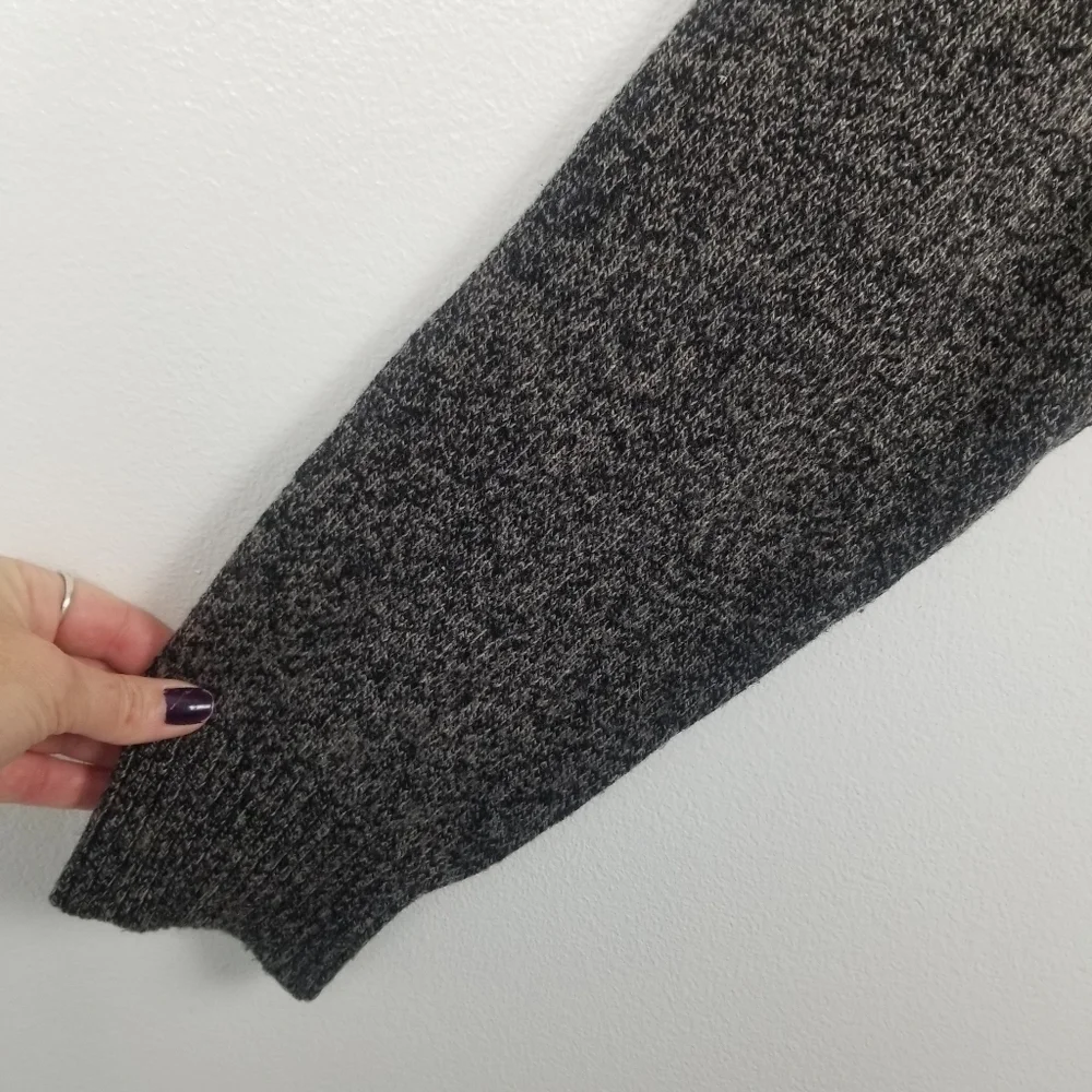 J. Crew Black & Gray Heather Wool Blend Men's Sweater